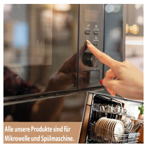 Alle unsere Tassen sind für Mikrowelle und Spülmaschine