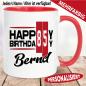 Preview: Tasse Geburtstag mit Alter und Vorname personalisiert