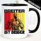 Preview: Breiter ist besser - Tasse Bodybuilding