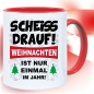 Preview: Weihnachtstasse Scheiss drauf