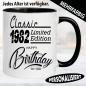 Preview: Tasse Geburtstag Schwarz Limited