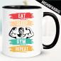 Preview: Eat Sleep Gym Repeat - Tasse Bodybuilding