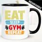 Preview: Body Eat Sleep Gym Repeat - Tasse Bodybuilding