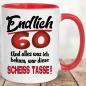 Preview: Scheiss Tasse zum Geburtstag 60 Rot