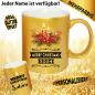 Preview: Gold Tasse Weihnachten Personalisiert