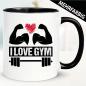 Preview: I Love Gym - Tasse Bodybuilding