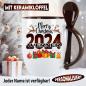 Preview: Happy Christmas mit Jahreszahl und Name personalisiert