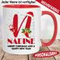 Preview: Tasse zum Weihnachtsfest mit Buchstabe und Name