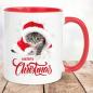 Preview: Weihnachtstasse mit Katze