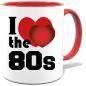 Preview: Tasse bedruckt mit I Love the 80s