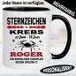 Preview: Krebs Tasse mit Name personalisiert