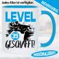 Preview: Sprüche Tasse zum Geburtstag Level Geschafft