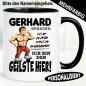 Preview: Tasse mit Name Ich bin der geilste