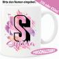 Preview: Tasse mit Buchstabe und Name Personalisiert