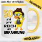 Preview: Sprüche Tasse zum Geburtstag Reich an Erfahrung