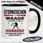 Preview: Waage Tasse mit Name personalisiert