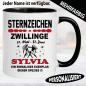 Preview: Zwilling Tasse mit Name personalisiert