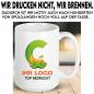 Preview: Weiße Tasse 450ml mit Logo