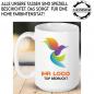 Preview: Weiße Tasse 450ml mit Logo