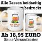 Preview: Weiße Tasse 450ml mit Logo