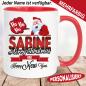 Preview: Tasse lustiger Weihnachtsmann personalisiert