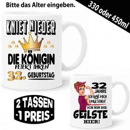 2 Geburtstagstassen für Frauen