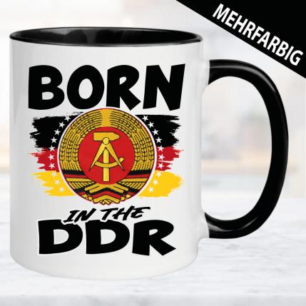 Tasse DDR in 3 Farben  - Born in the DDR