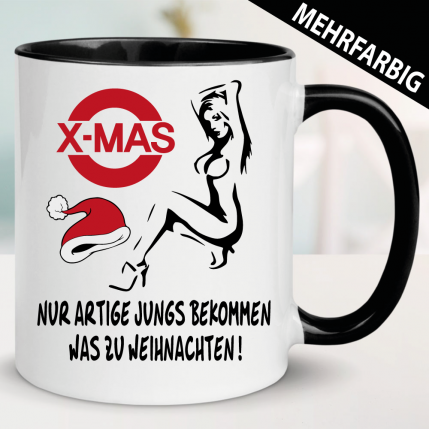 Weihnachtstasse Artige Jungs