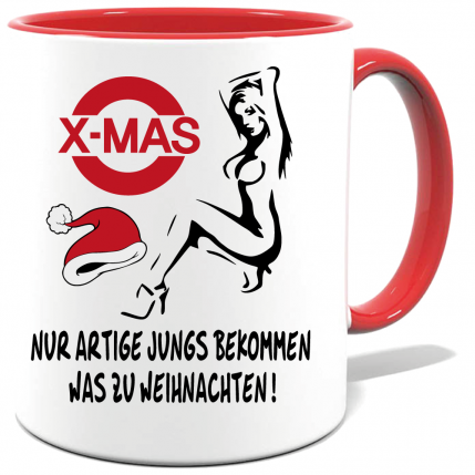 Weihnachtstasse Artige Jungs