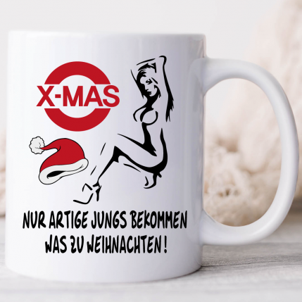 Weihnachtstasse Artige Jungs