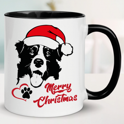 Weihnachtstasse 4 Farben Christmas Dog