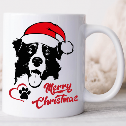 Weihnachtstasse 4 Farben Christmas Dog