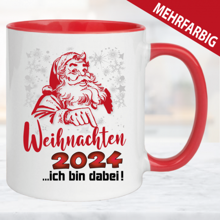 Weihnachtstasse Ich bin dabei