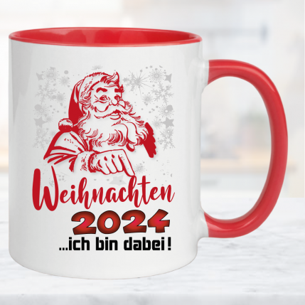 Weihnachtstasse Ich bin dabei