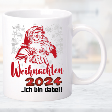 Weihnachtstasse Ich bin dabei