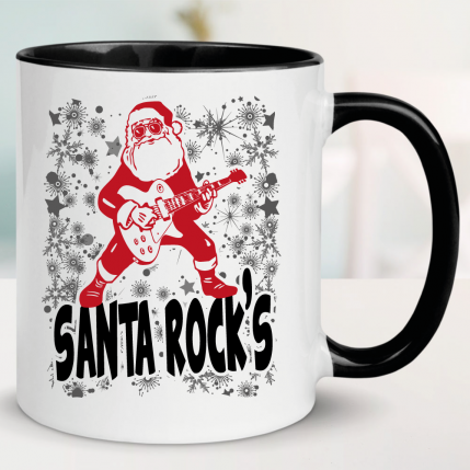 Weihnachtstasse Santa Rocks