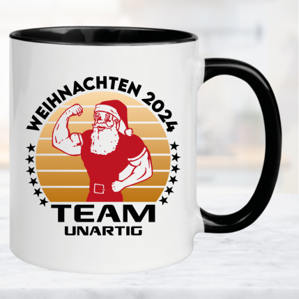 Weihnachtstasse Team Unartig