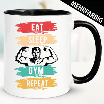 Eat Sleep Gym Repeat - Tasse Bodybuilding