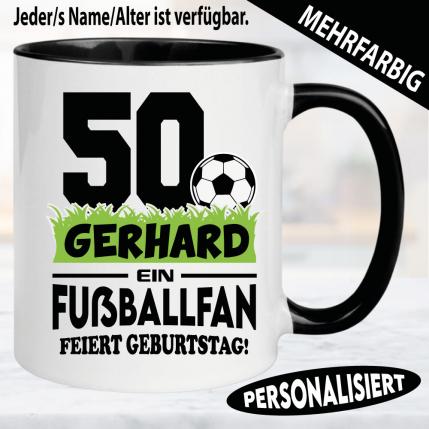 Fantasse Fußball Geburtstag mit Name und dem Alter