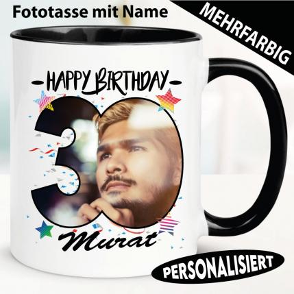 Fototasse mit Name zum 30. Geburtstag