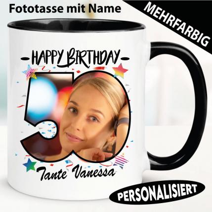 Fototasse mit Name zum 50. Geburtstag