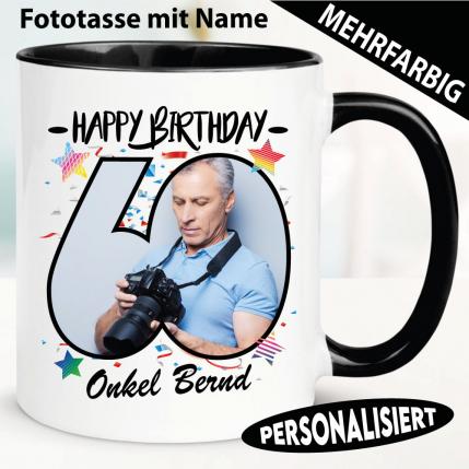 Fototasse mit Name zum 60. Geburtstag