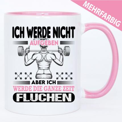 Frau Ich werde nicht aufgeben aber fluchen