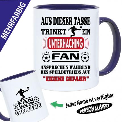 Tasse Fußballverein mit Name Unterhaching