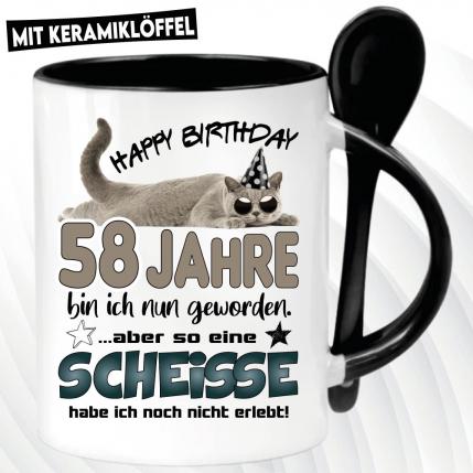 Löffeltasse Schwarz