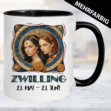 Tasse mit Sternzeichen Asrologie Zwilling