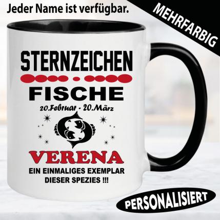 Fische Tasse mit Name personalisiert