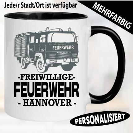 Tasse Freiwillige Feuerwehr mit Rettungswagen