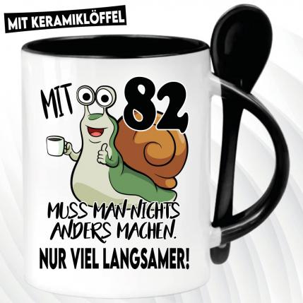 Löffeltasse Schwarz