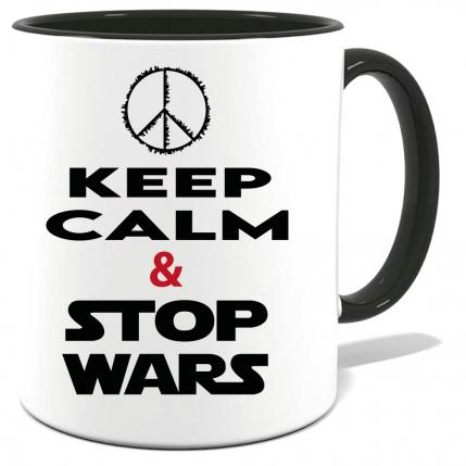 Tasse Keep Calm Stoppt Kriege